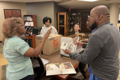 Public historian Dr. Tara Y. White (left), Chanah Dunbar, Chinyere Neal, Jamillah Bell, and Vincentt Sutton